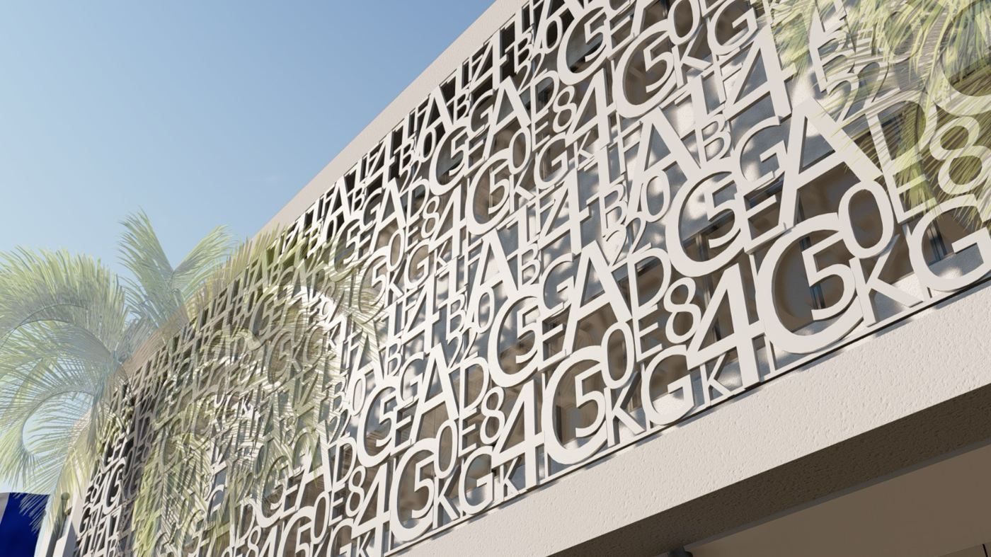 École Internationale Française, résille de façade